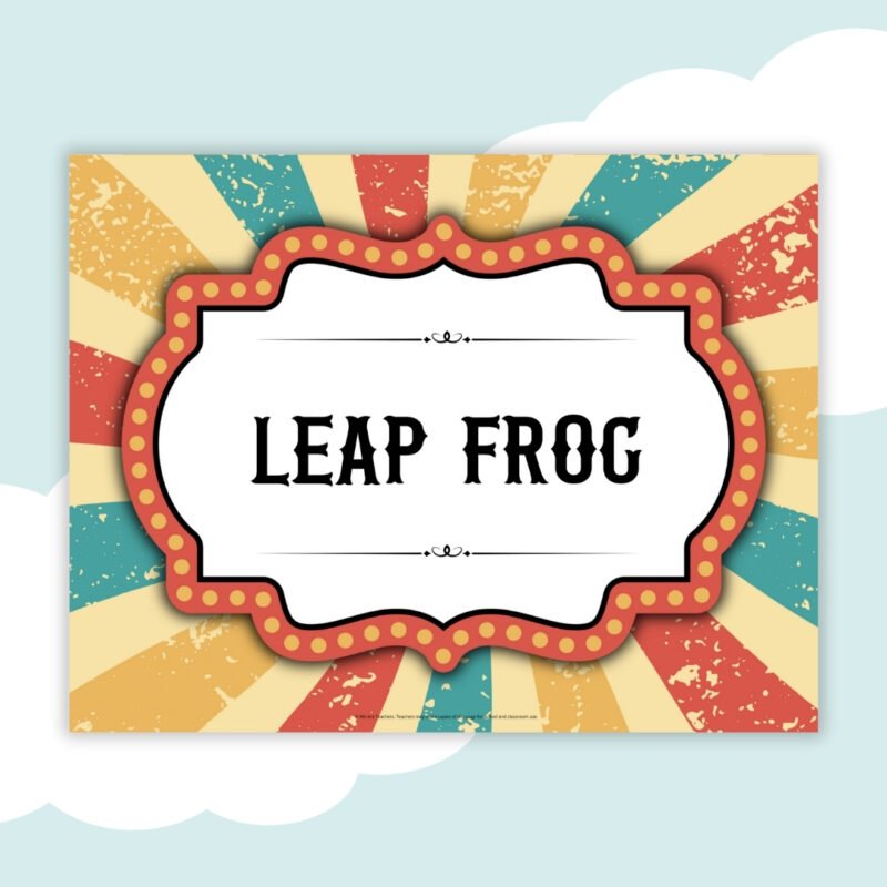 leap frog carnival station sign