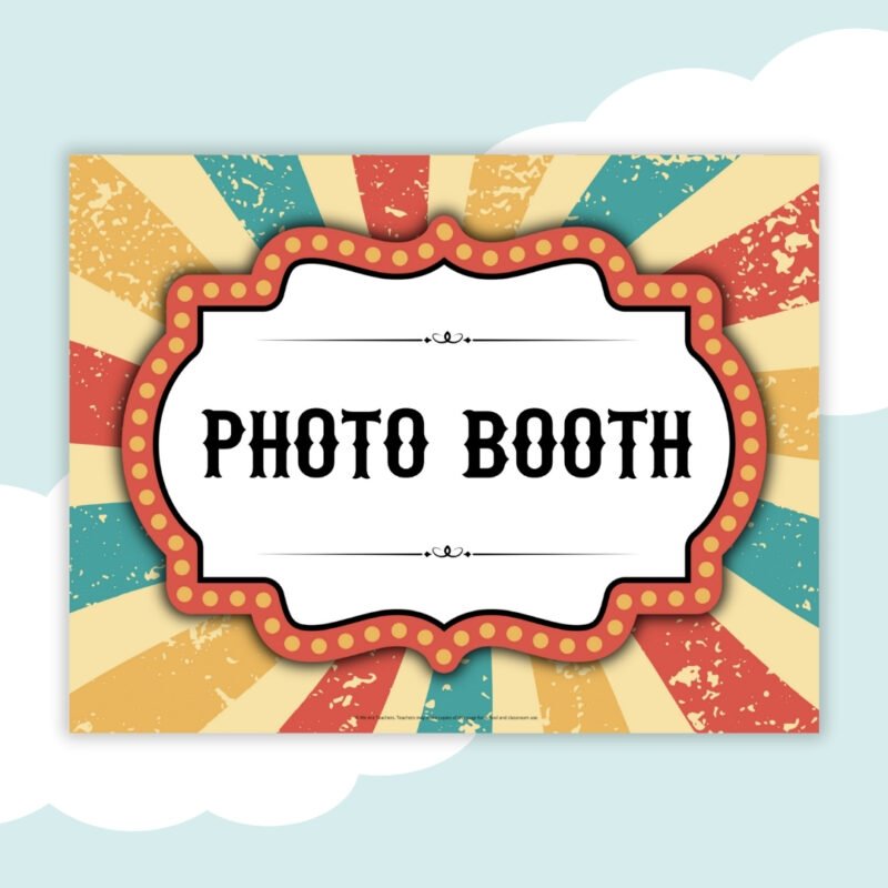 photo booth carnival sign