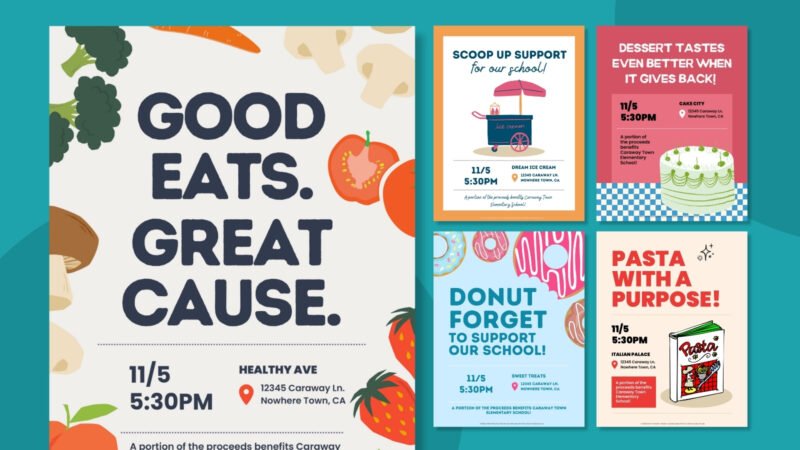 Restaurant Fundraiser Flyer Templates