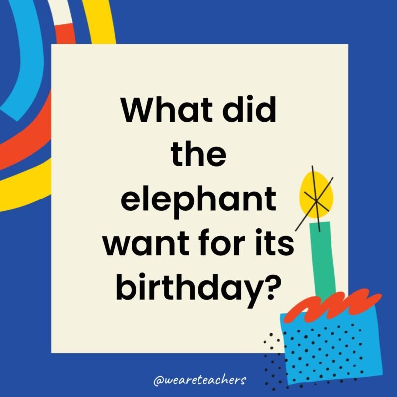 What did the elephant want for its birthday?