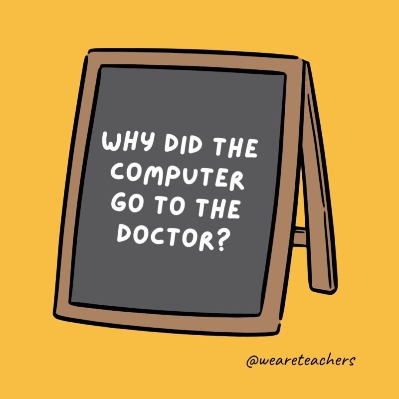 Why did the computer go to the doctor? Why did the computer go to the doctor?