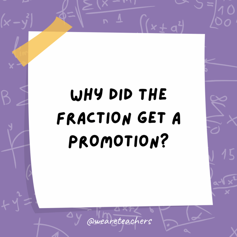 Why did the fraction get a promotion?