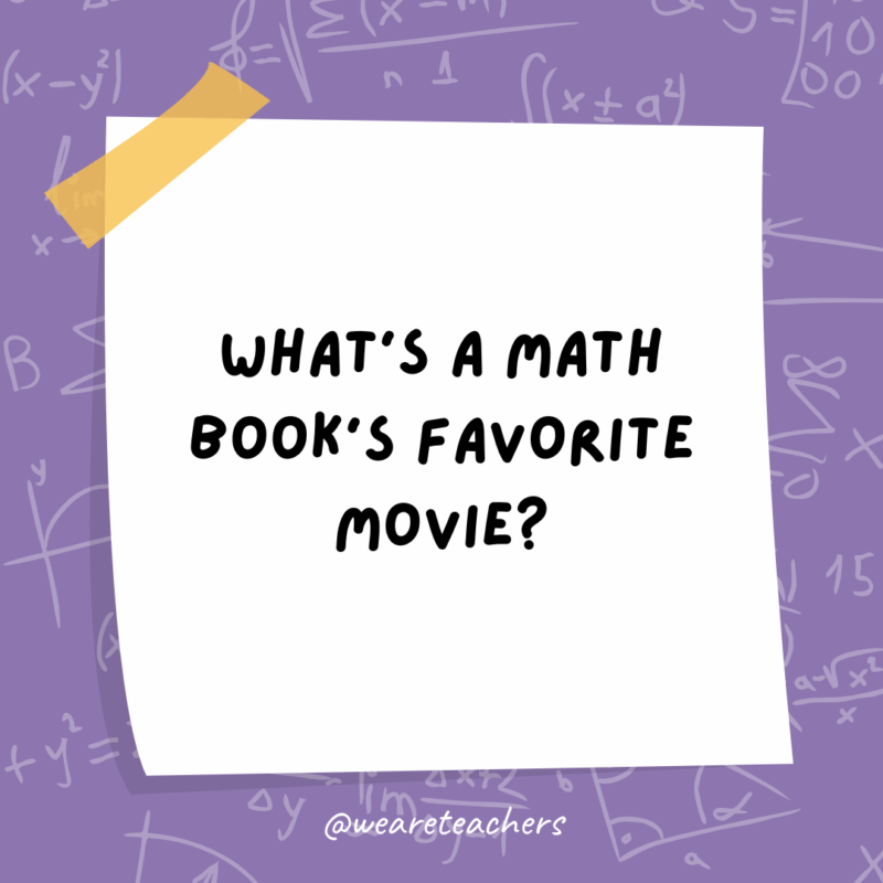 What's a math book's favorite movie?
