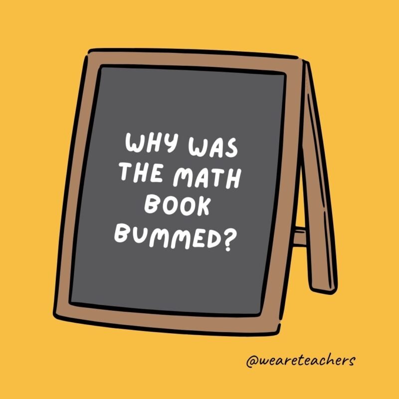 Why was the math book bummed? It had a lot of problems. Why was the math book bummed? It had a lot of problems.