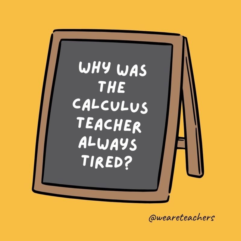 Why was the calculus teacher always tired? Why was the calculus teacher always tired?