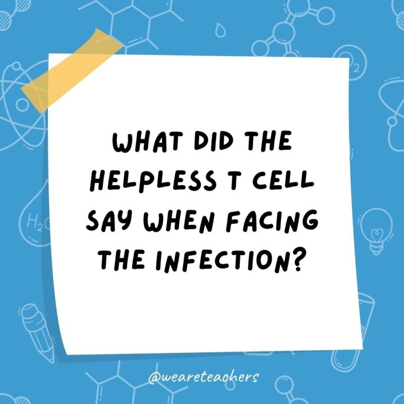 What did the helpless T cell say when facing the infection? Is there antibody out there?