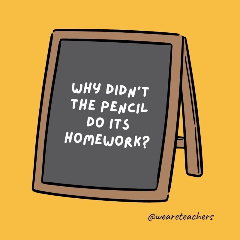 Why didn’t the pencil do its homework? Why didn’t the pencil do its homework?
