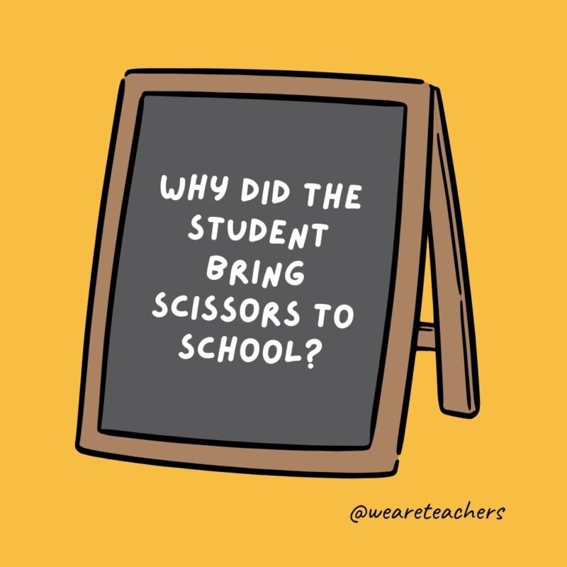 Why did the student bring scissors to school? Why did the student bring scissors to school?