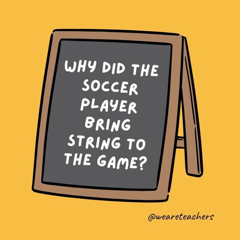 Why did the soccer player bring string to the game? Why did the soccer player bring string to the game?
