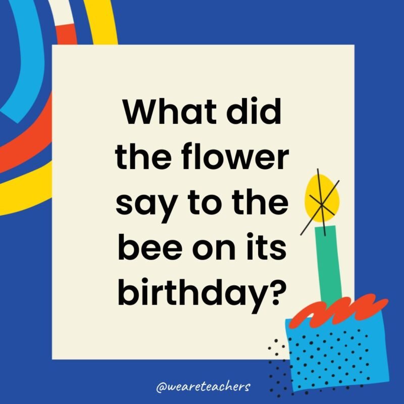 What did the flower say to the bee on its birthday?
