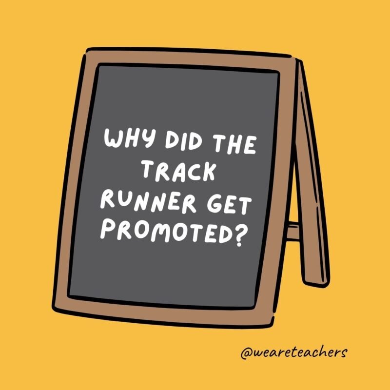 Why did the track runner get promoted? Why did the track runner get promoted?
