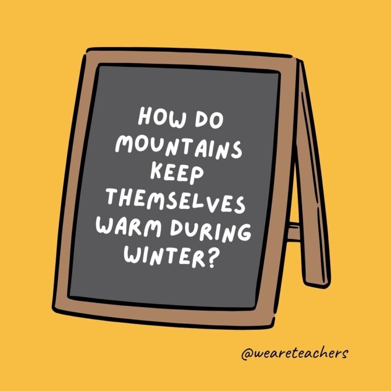 How do mountains keep themselves warm during winter? Snowcaps. How do mountains keep themselves warm during winter? Snowcaps.