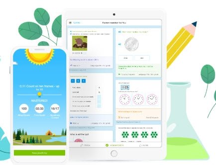 Screen shot from IXL learning program