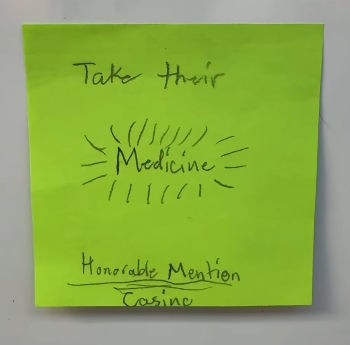 This Teacher Asked His Students What People In Their 40s Do For Fun, And We’re Dying (Maybe Literally) Student illustration on Post-It of what people in their 40s do for fun