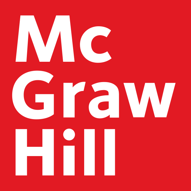 McGraw Hill logo McGraw Hill logo in white letters on red background