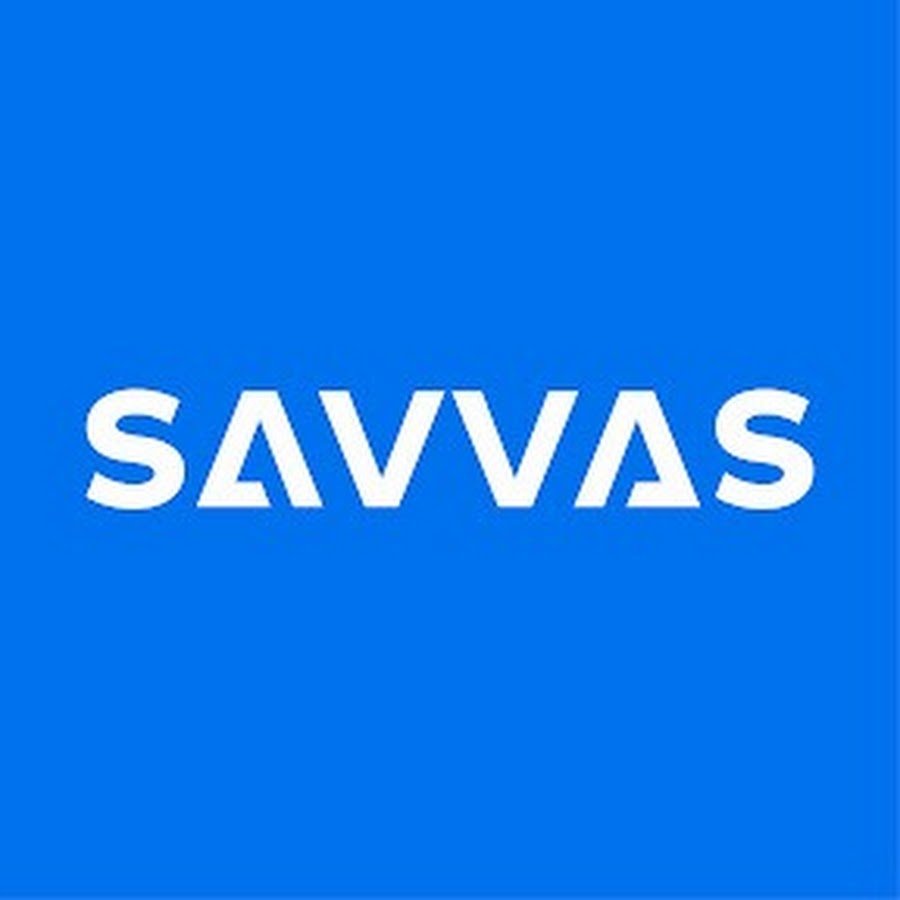 Savvas logo Savvas logo in white against a medium blue background