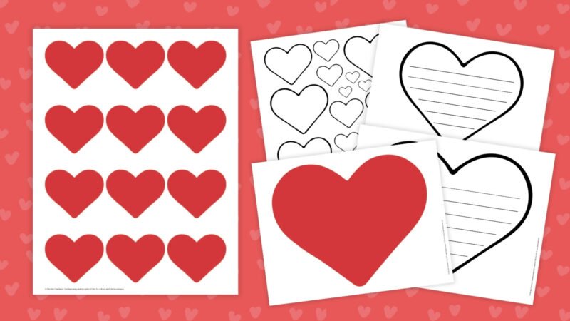 heart printables 