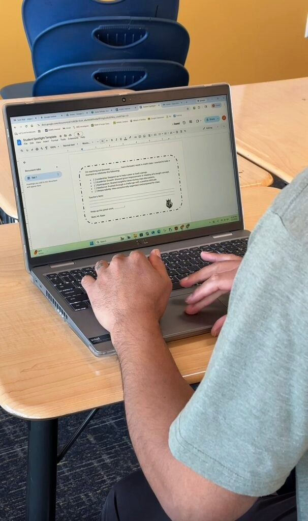 Screenshot sending notes home