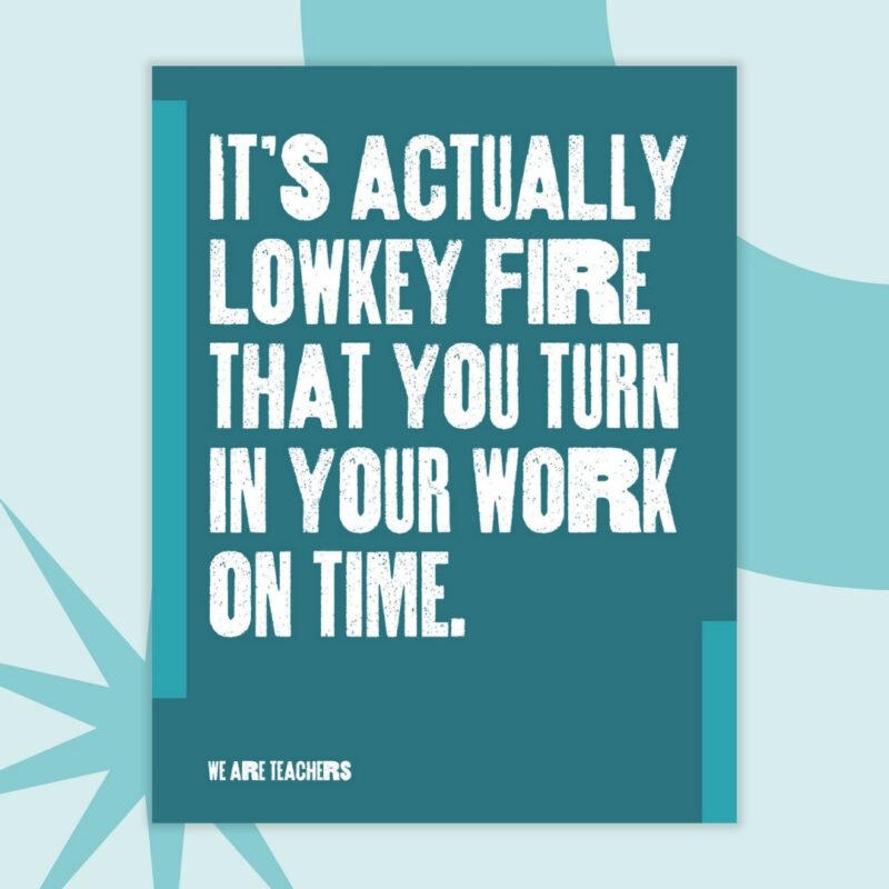 a printable poster of teen slang