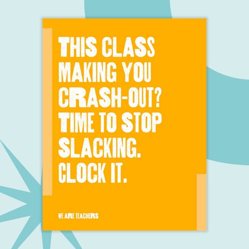 a printable poster of teen slang