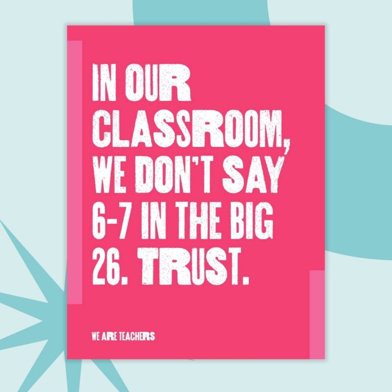 a printable poster of teen slang