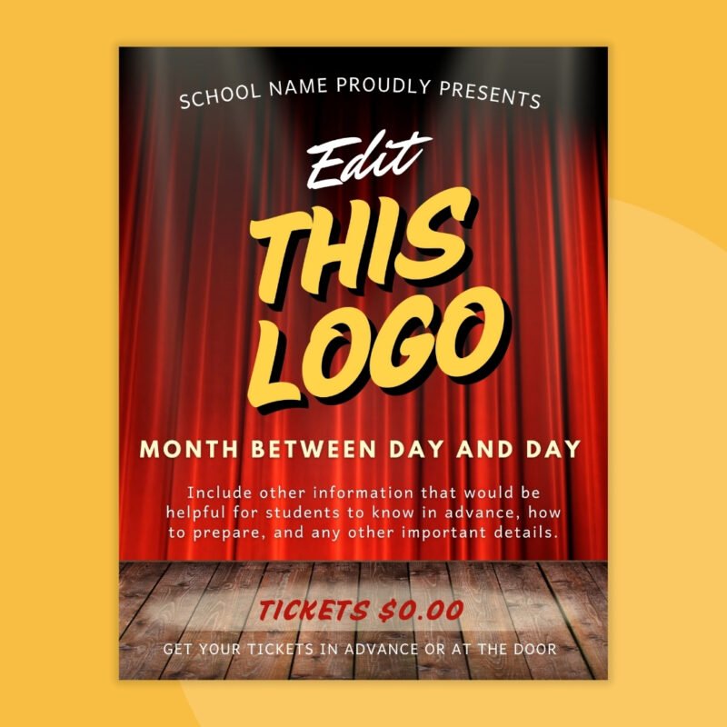 an image of an audition flyer template