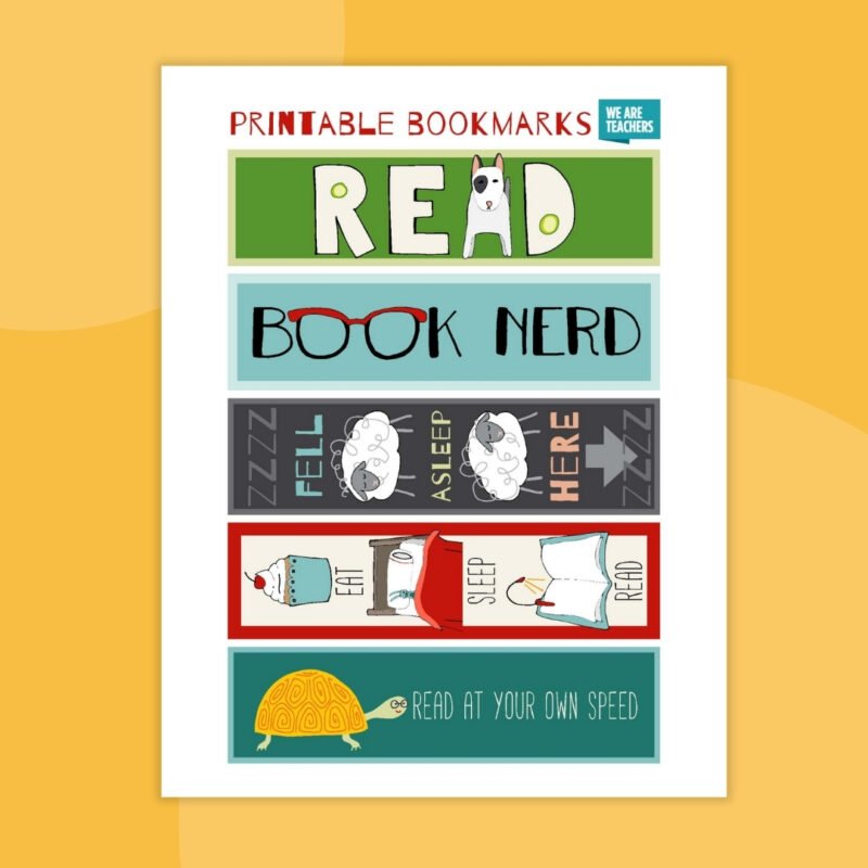 book marks with words read book hero and others 