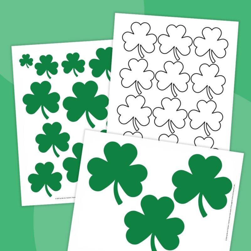 pages with small shamrock images 