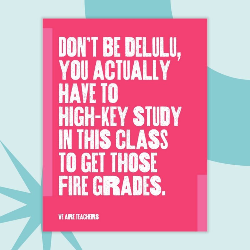 a printable poster of teen slang