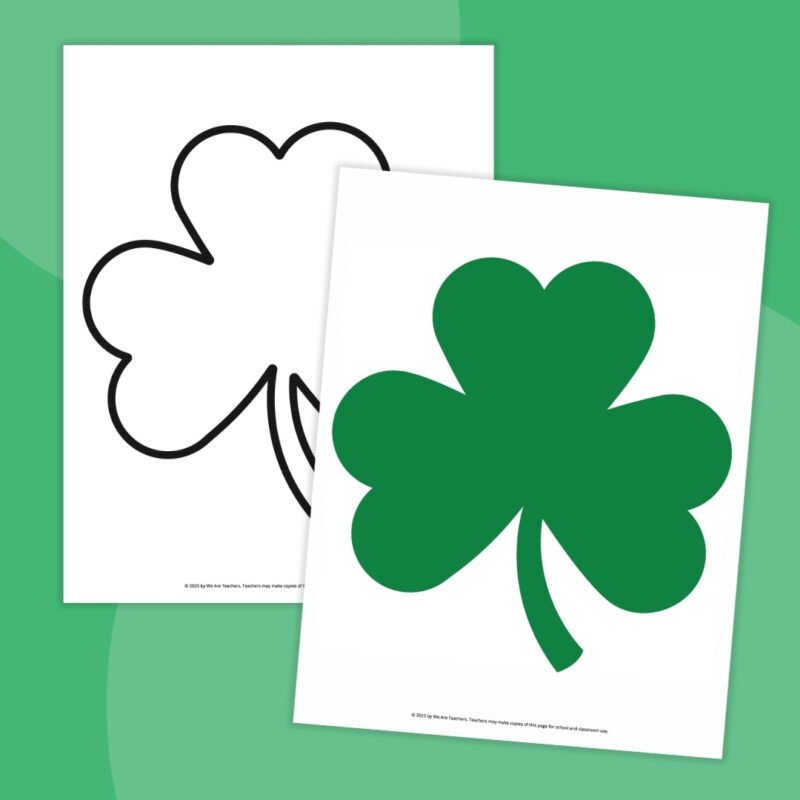 shamrock image on paper 