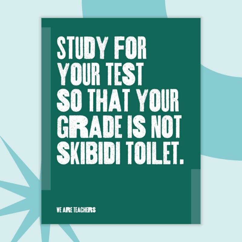 a printable poster of teen slang