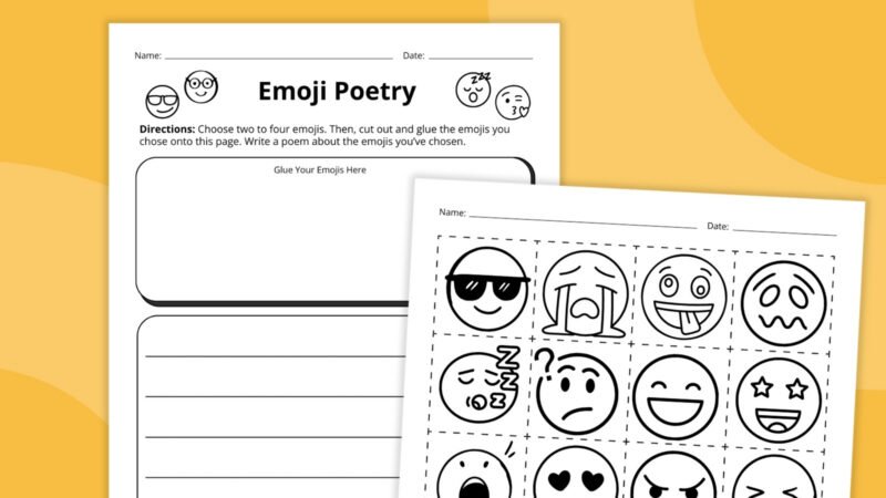 emoji poem printable