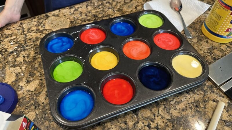 easy science experiment for kids: chalk paint