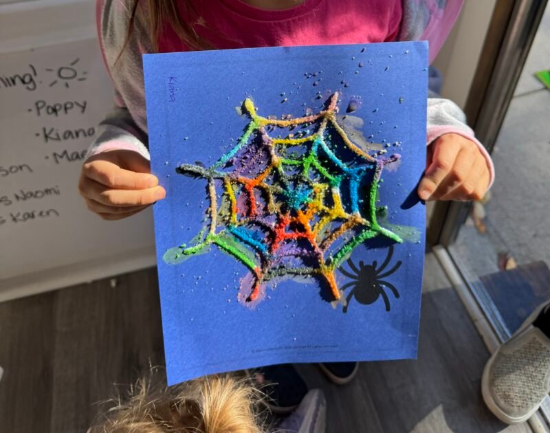 easy science experiment for kids: salt painting