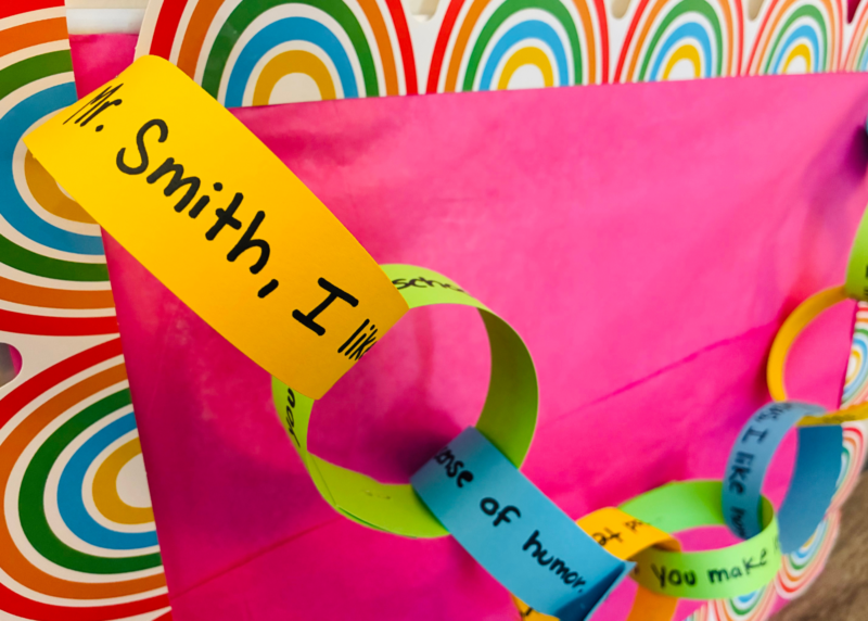 student gratitude chains as a form of art therapy