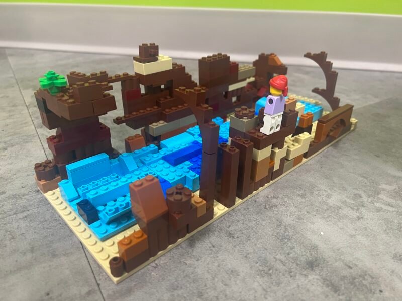 easy science experiment for kids: lego landforms