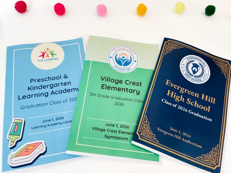 an image of editable graduation programs