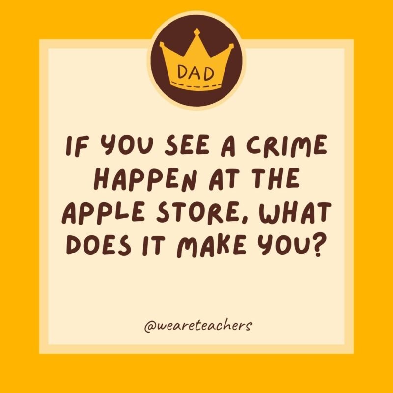 If you see a crime happen at the Apple store, what does it make you? If you see a crime happen at the Apple store, what does it make you?