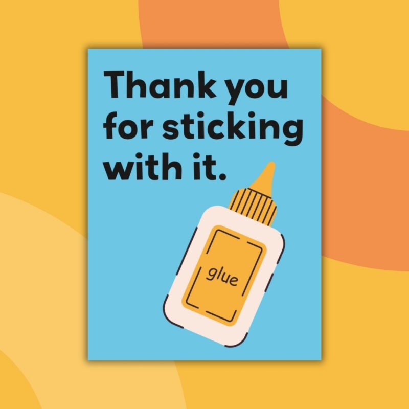 Printable Thank You Cards From Teachers to Students an image of a printable thank you card from teachers to students example
