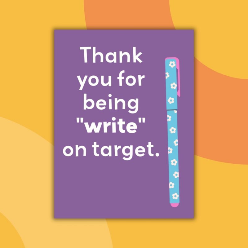 Printable Thank You Cards From Teachers to Students an image of a printable thank you card from teachers to students example