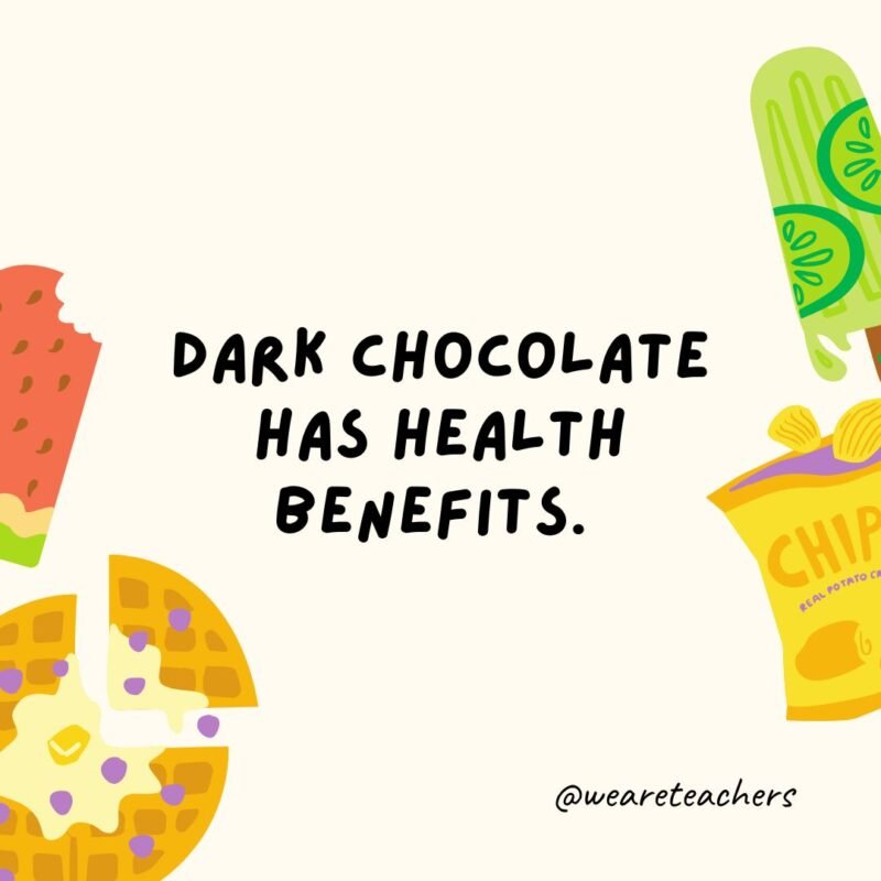 Dark chocolate has health benefits. Dark chocolate has health benefits.