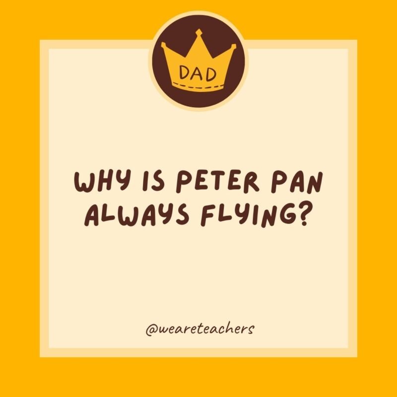 Why is Peter Pan always flying? Why is Peter Pan always flying?