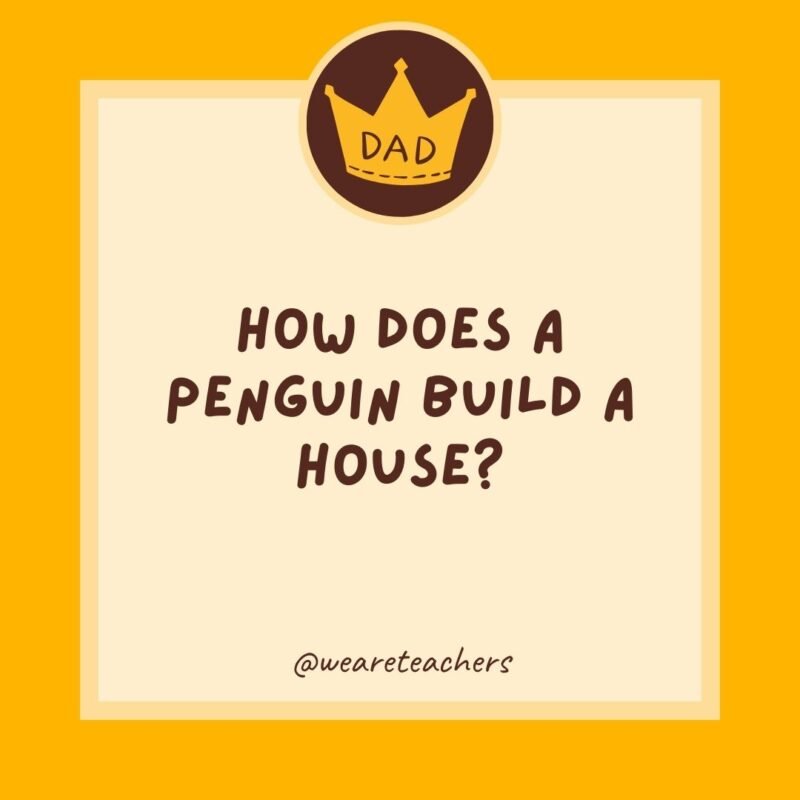 How does a penguin build a house? Igloos it together. How does a penguin build a house? Igloos it together.