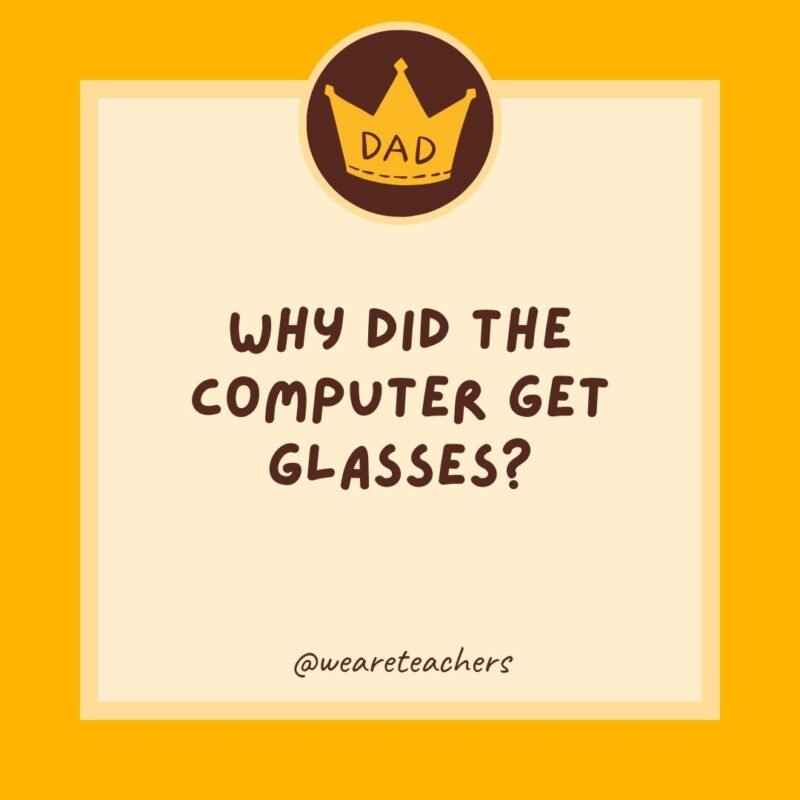 Why did the computer get glasses? To improve its website. Why did the computer get glasses? To improve its website.