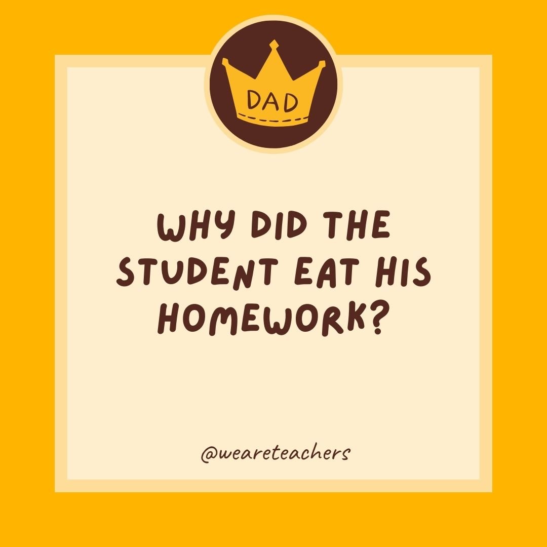 Why did the student eat his homework? Why did the student eat his homework?