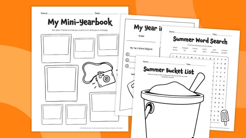 last day of school worksheets