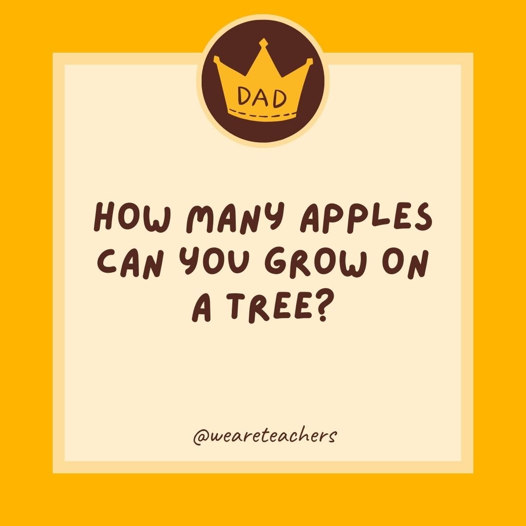 How many apples can you grow on a tree? How many apples can you grow on a tree?- dad jokes for kids