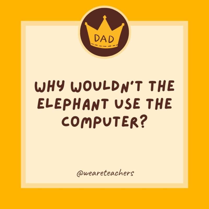 Why wouldn’t the elephant use the computer? Why wouldn't the elephant use the computer?