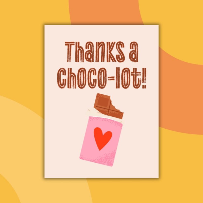 Printable Thank You Cards From Teachers to Students an image of a printable thank you card from teachers to students example