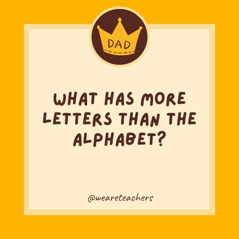 What has more letters than the alphabet? What has more letters than the alphabet?
